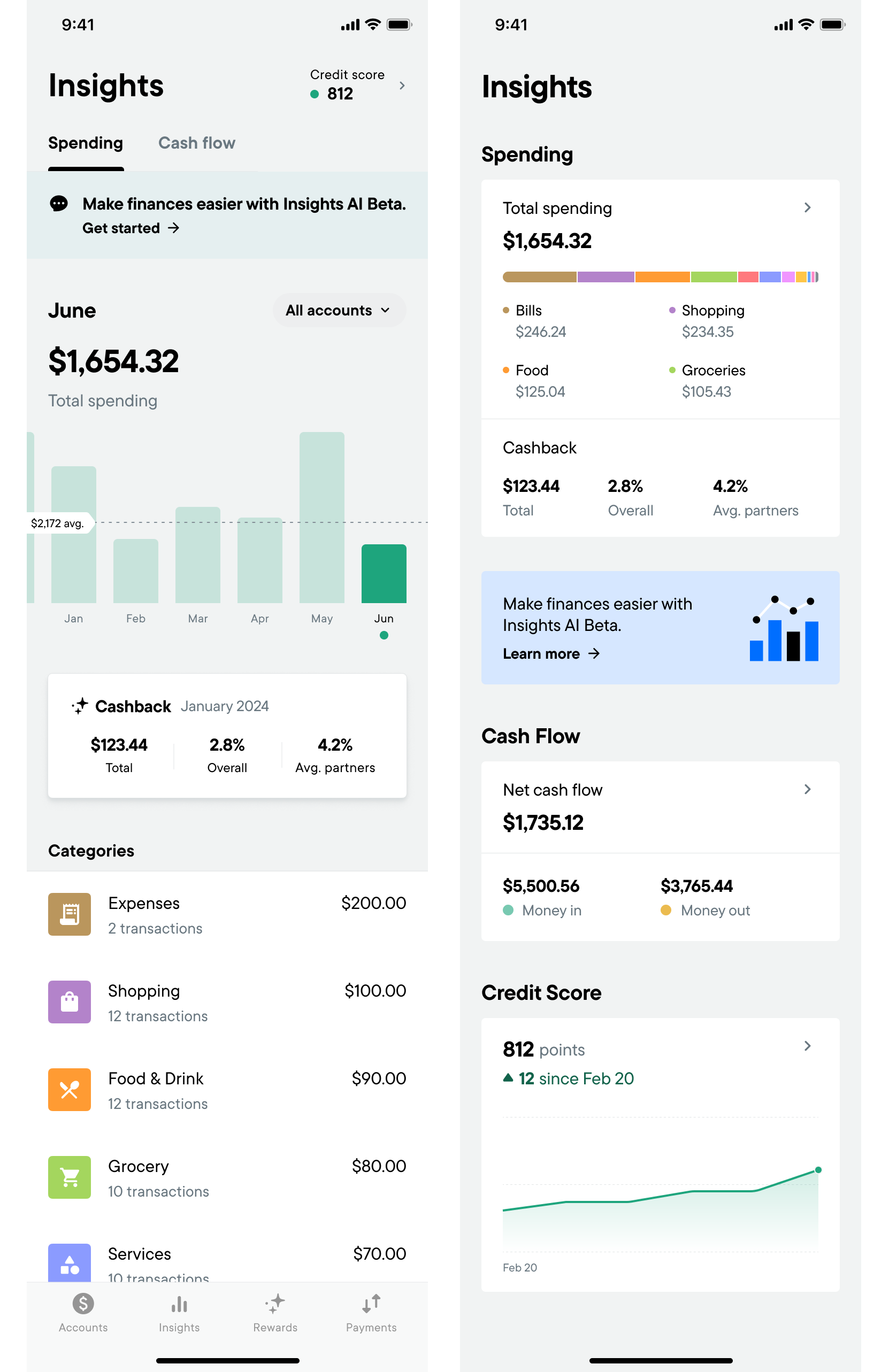 Redesigned Insights UI